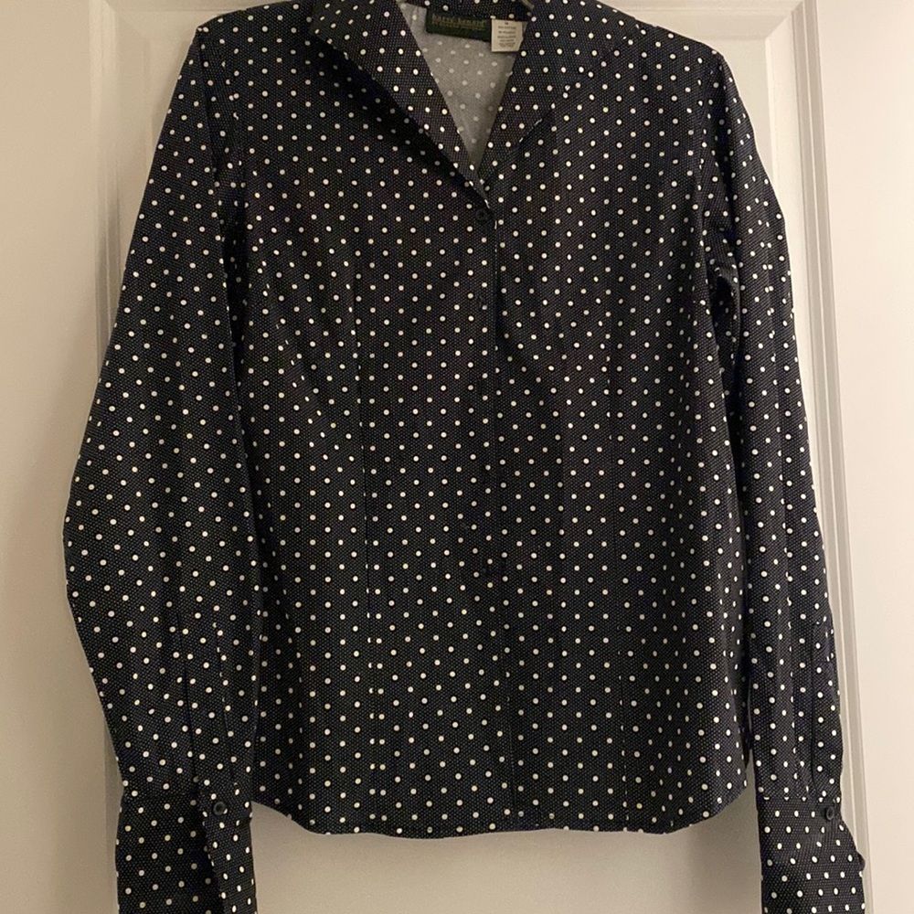 Originally $150! Harve Benard Holtzman Button Dot Shirt Blouse